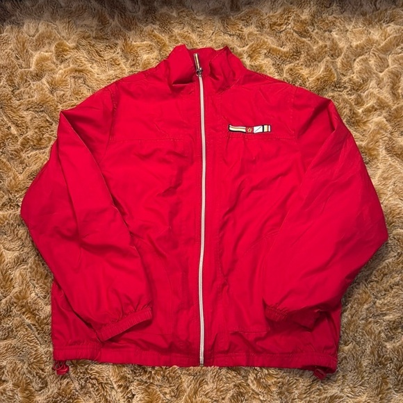 Catalina Jackets & Blazers - Vtg Catalina Red Windbreaker Women’s Jacket size 12/14